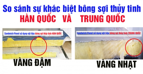 KHÁC NHAU BÔNG SỢI THỦY TINH HÀN QUỐC VÀ TRUNG QUỐC