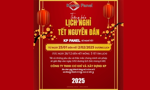 KP THÔNG BÁO LỊCH NGHỈ TẾT NGYÊN ĐÁN 2025